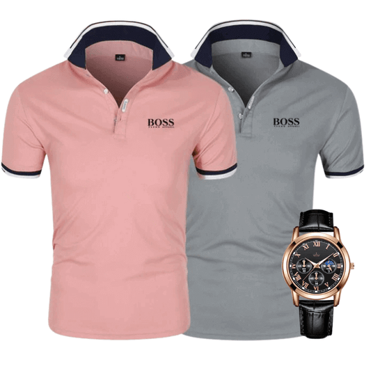 [BUY 1 GET 2] Premiere Polo Shirt Kit – Professional Line (2-Pack) + FREE WATCH INCLUDED